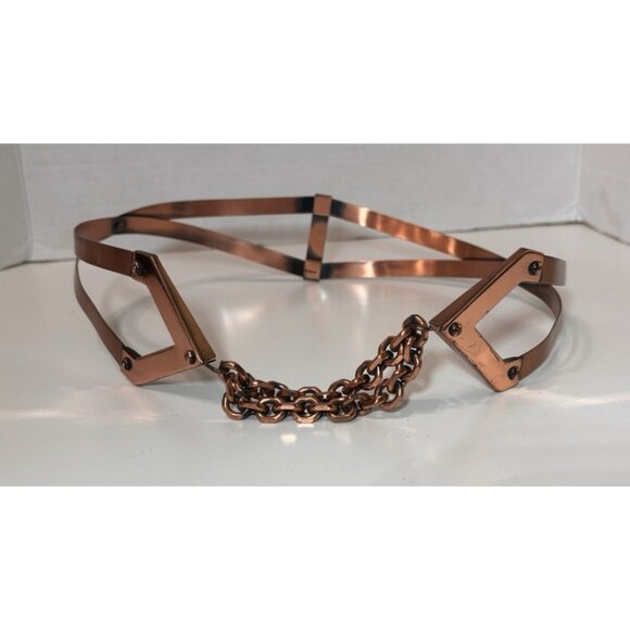 VTG 1950s Mid-Century Signed Renoir Copper belt XS Cool! - Picture 1 of 7